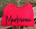 CUSTOM TEXT PUFF EMBROIDERED TEE OR SWEATSHIRT