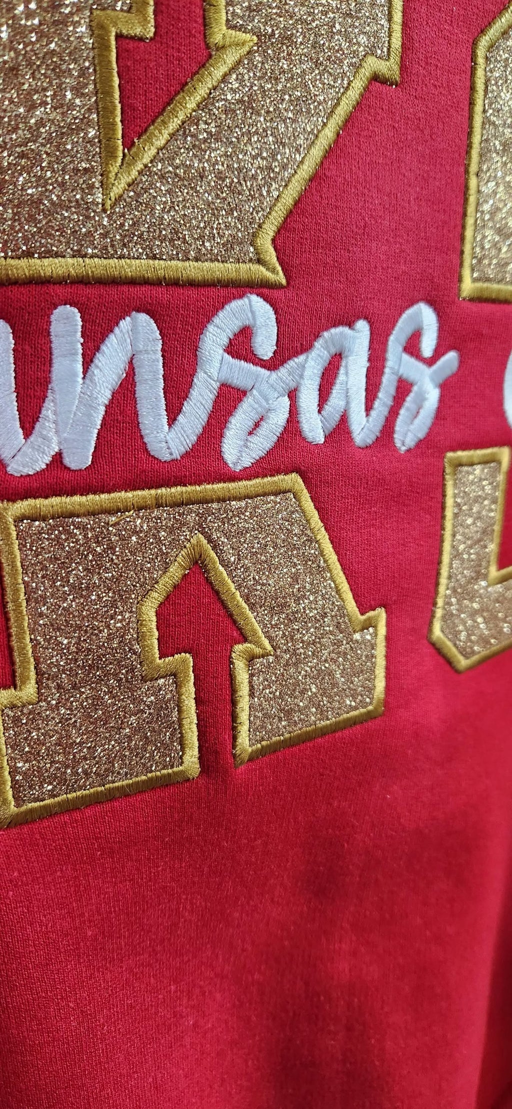 GLITTER SPLIT KC EMBROIDERED KANSAS CITY