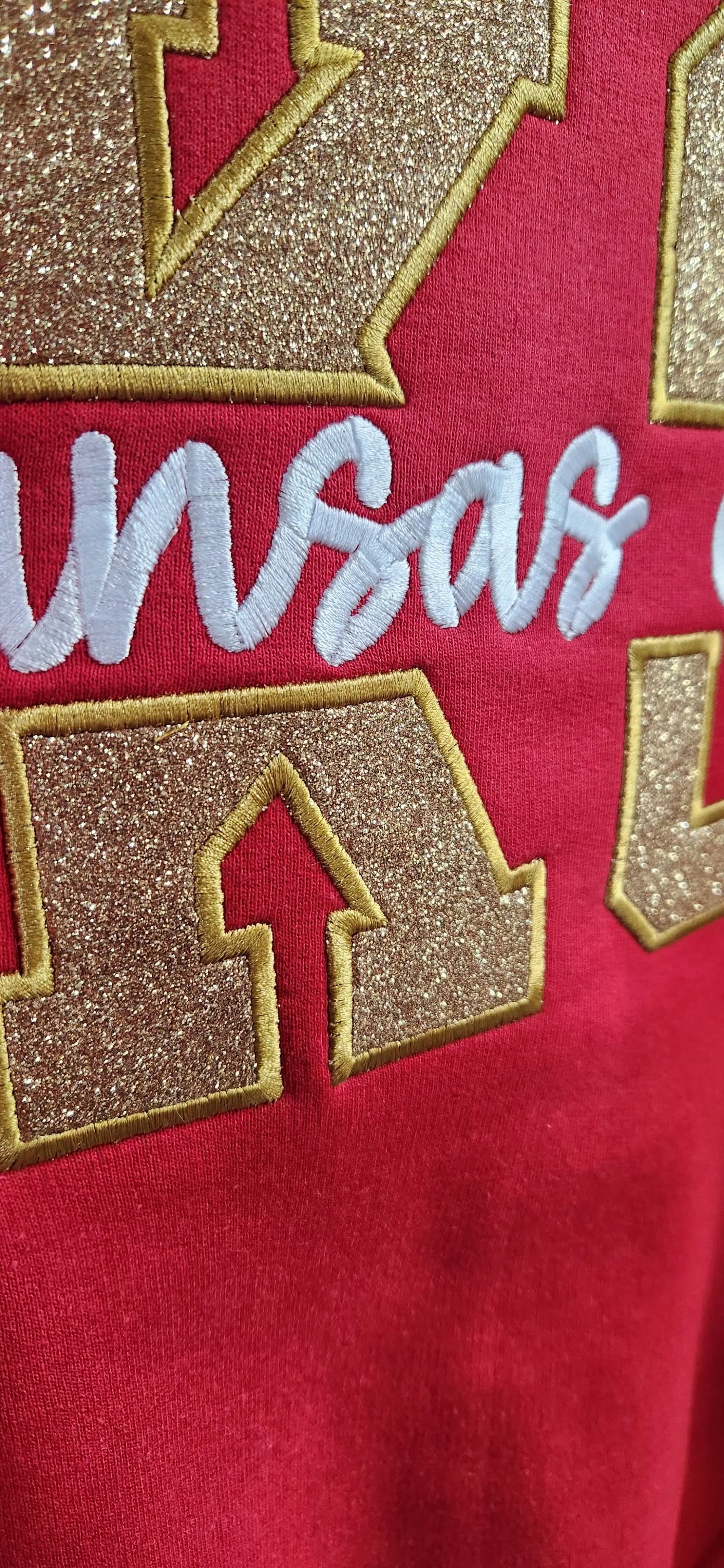 GLITTER SPLIT KC EMBROIDERED KANSAS CITY