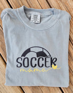 SOCCER MAMA W/ HEART TEE OR SWEATSHIRT