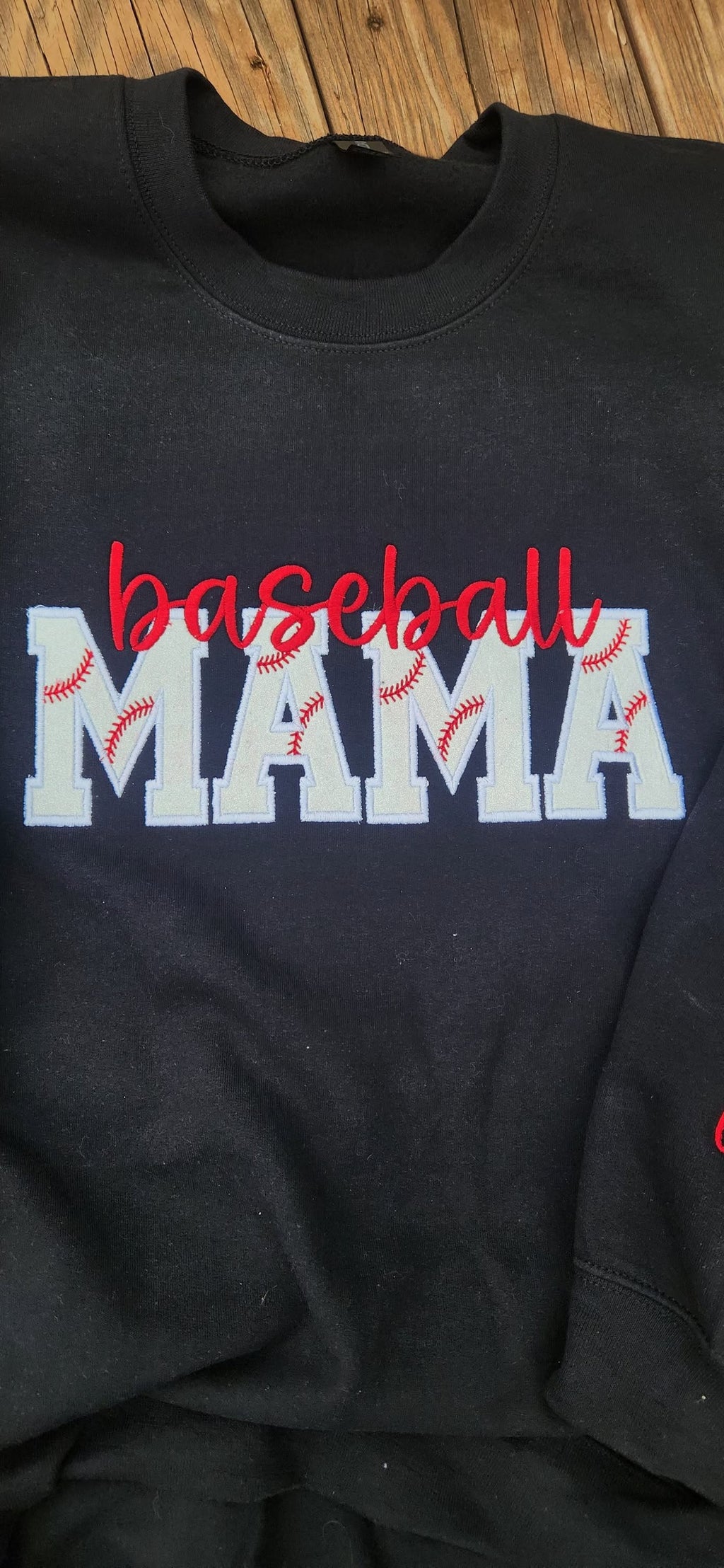 BASEBALL GLITTER MAMA TEE OR SWEATSHIRT
