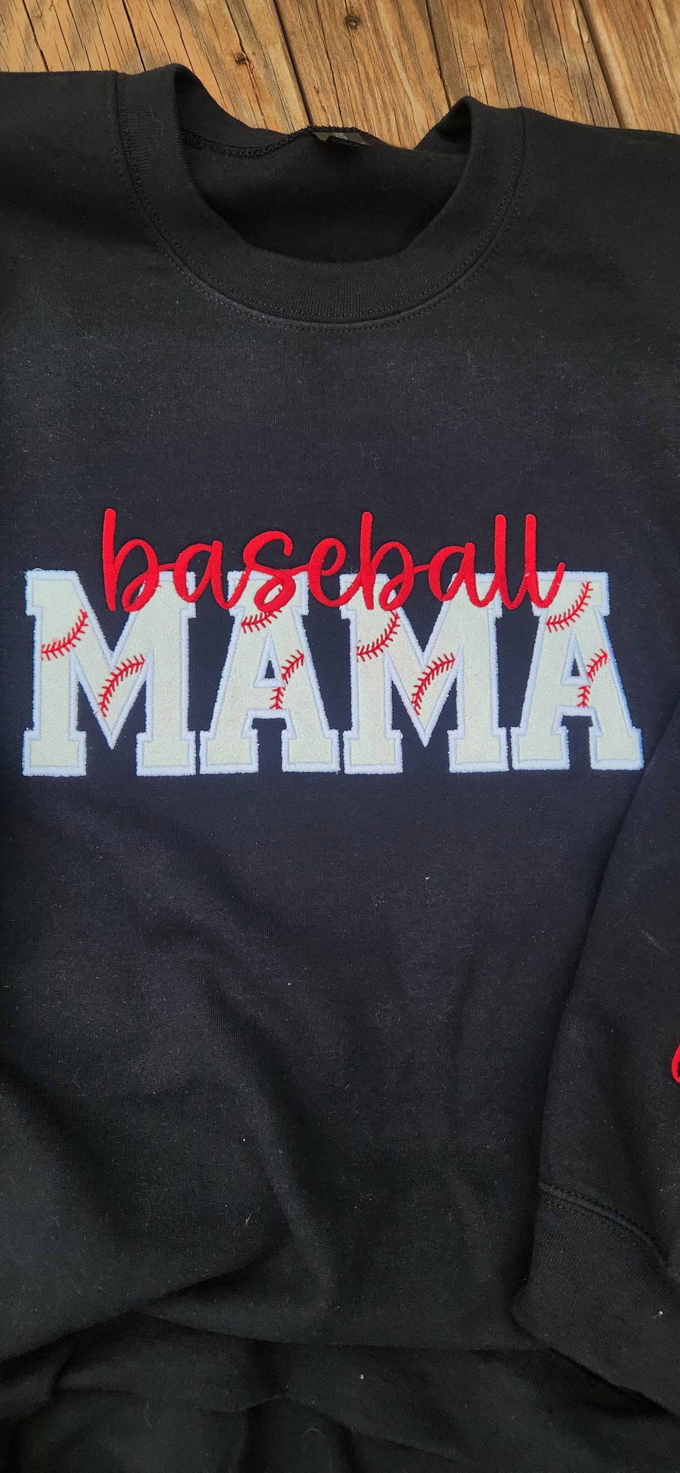 BASEBALL GLITTER MAMA TEE OR SWEATSHIRT