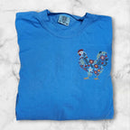 FLORAL CHICKEN POCKET SIZE TEE OR SWEATSHIRT