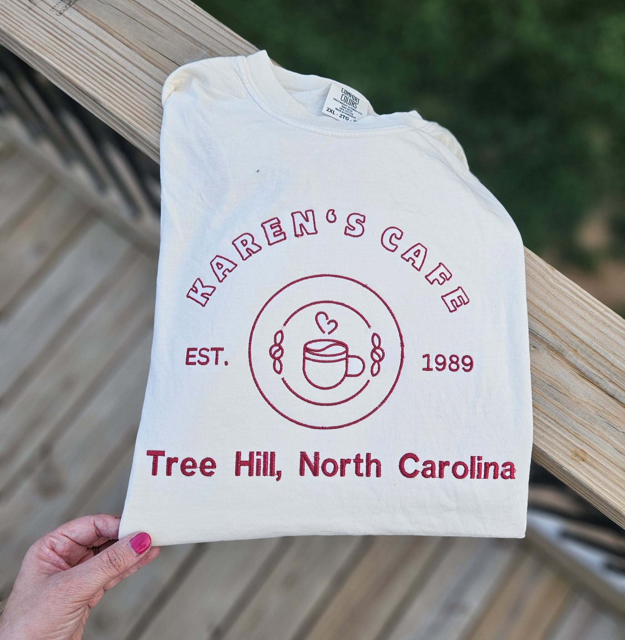 KARENS CAFE TEE OR SWEATSHIRT