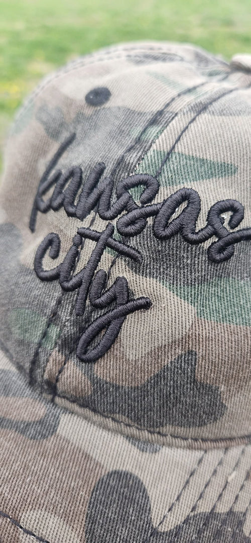 CAMO KANSAS CITY PUFF 3D EMBROIDERED HAT