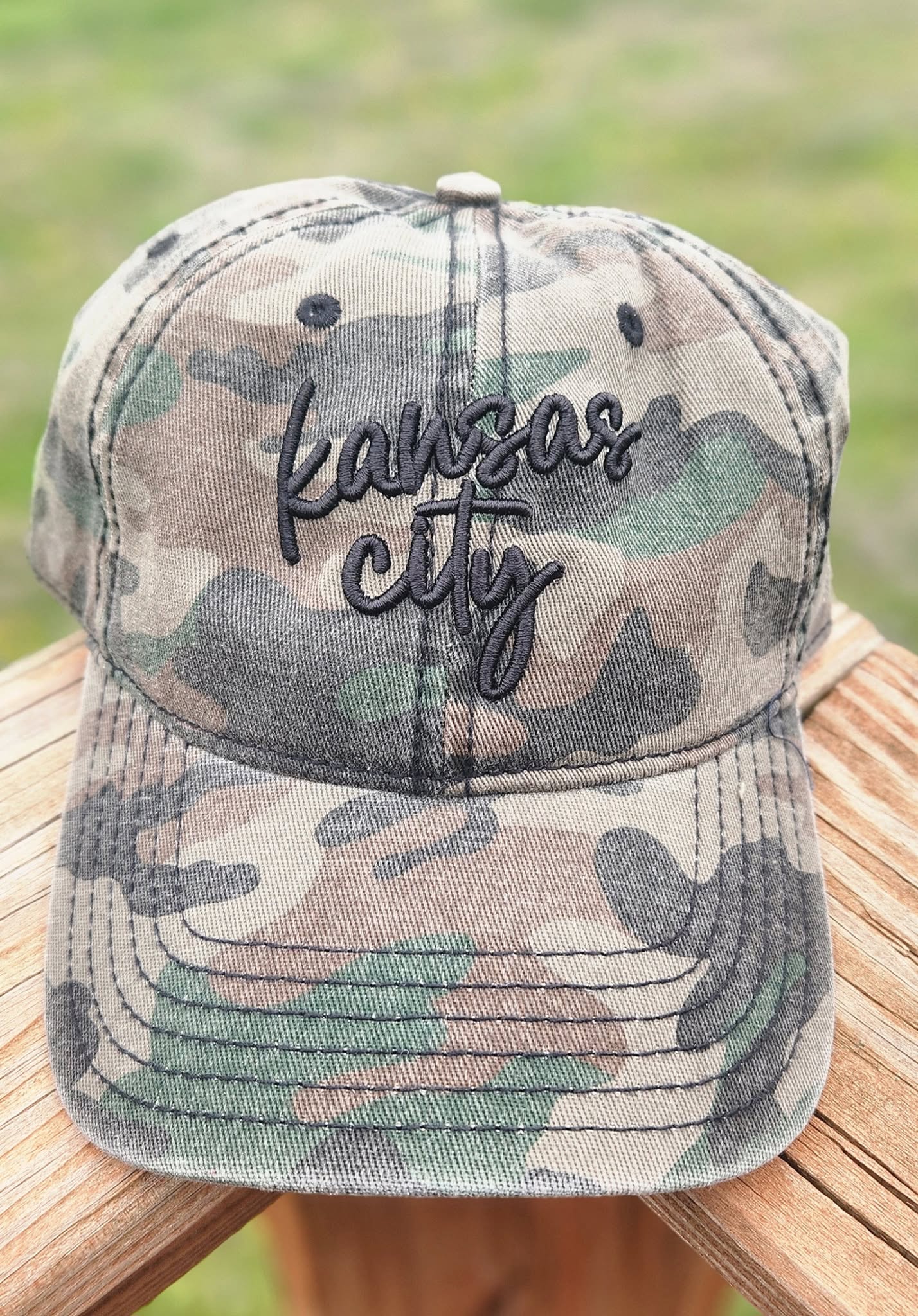 CAMO KANSAS CITY PUFF 3D EMBROIDERED HAT