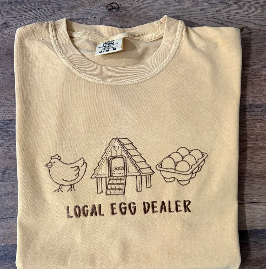 LOCAL EGG DEALER ICON TEE OR SWEATSHIRT