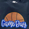 BASKETBALL GAME DAY GLITTER TEE OR SWEATSHIRT