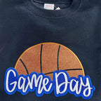 BASKETBALL GAME DAY GLITTER TEE OR SWEATSHIRT
