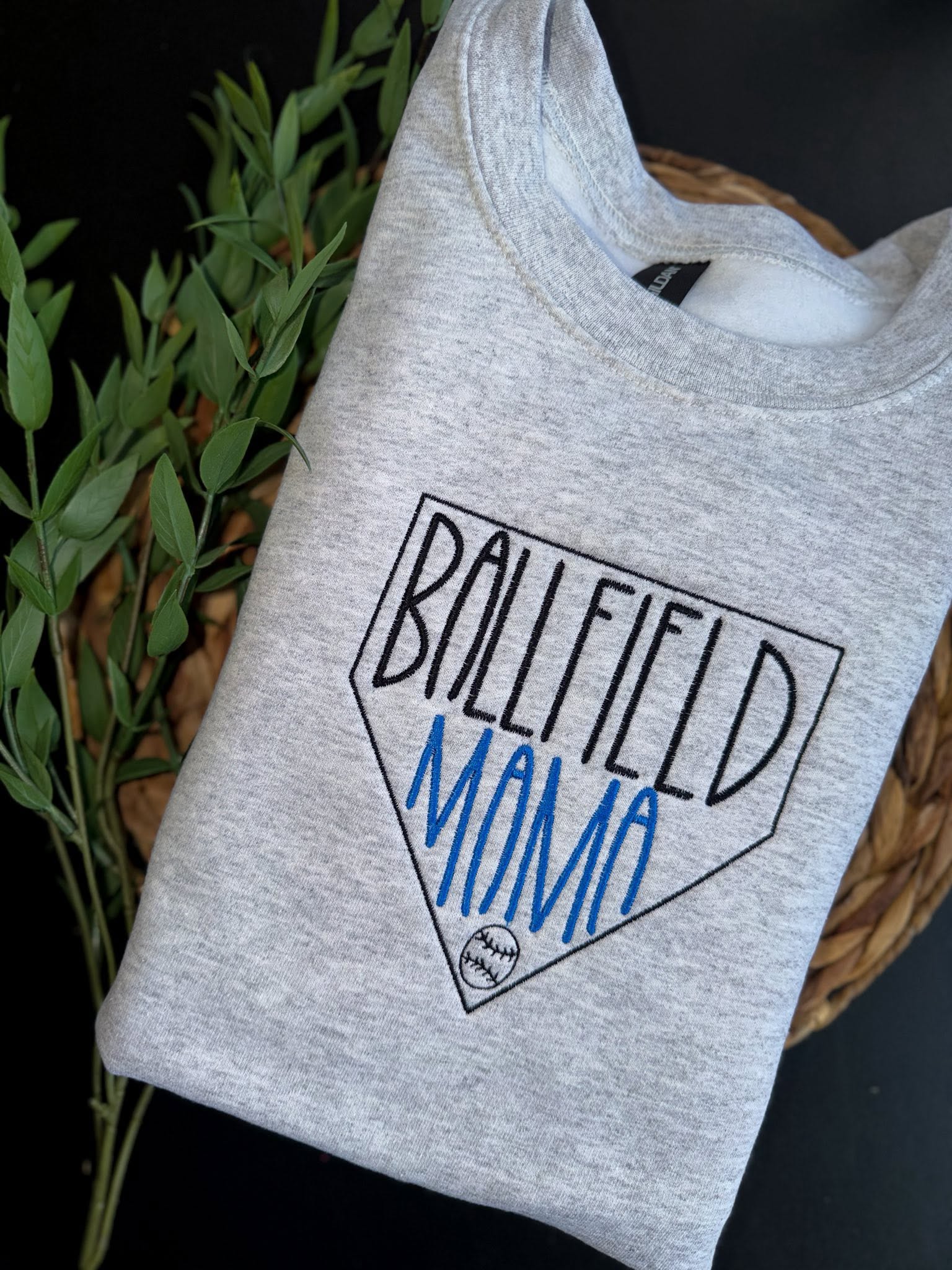 BALLFIELD MAMA DIAMOND TEE OR SWEATSHIRT