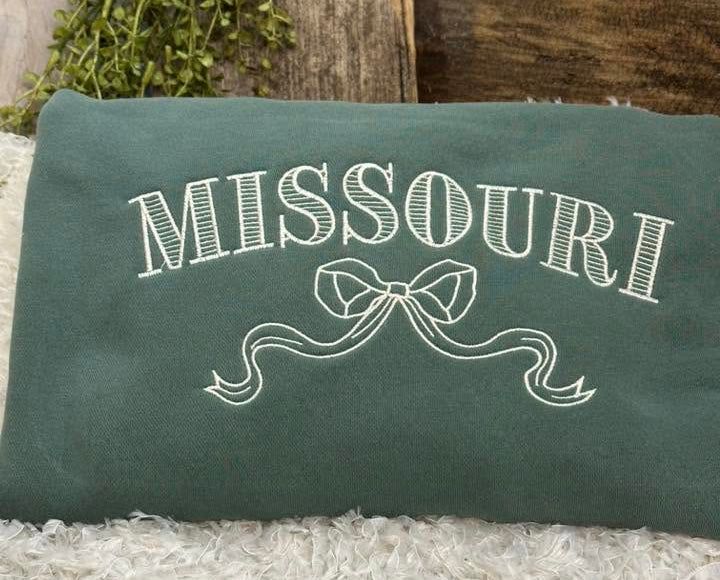 MISSOURI BOW TEE OR SWEATSHIRT
