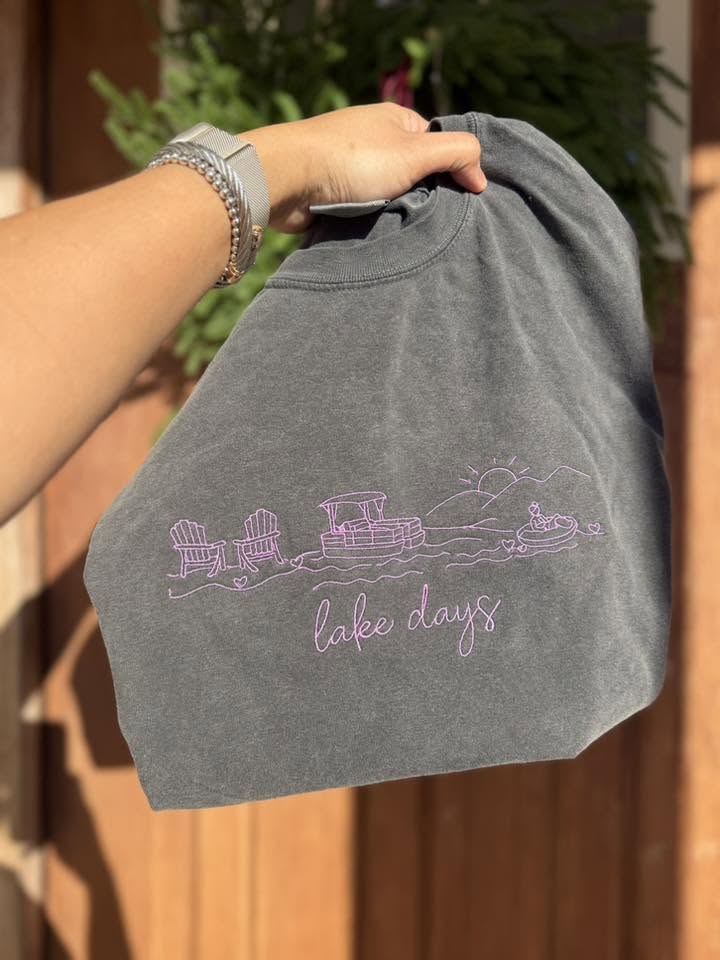 LAKE DAYS LINE ART TEE OR SWEATSHIRT
