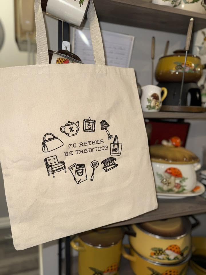 I'D RATHER BE THRIFTING TOTE